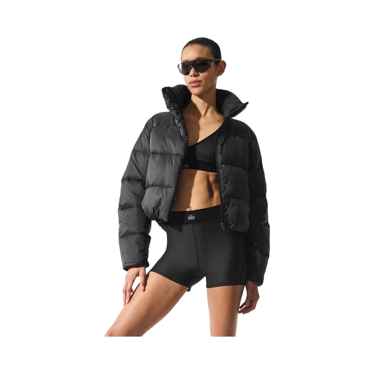 Alo Women's Airlift High-Waist Line Up Short - Black