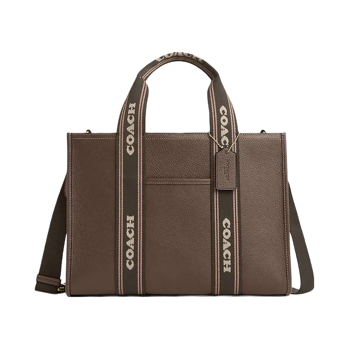 Coach Smith Tote Bag Pebbled Leather-Gold-Dark Stone