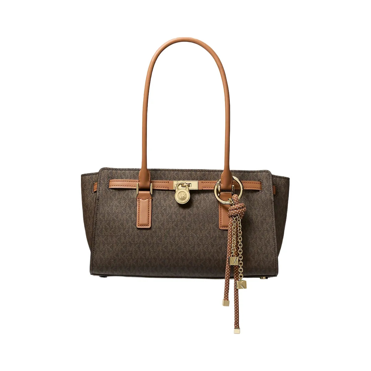 Michael Kors Hamilton Moderne Small Signature Logo Satchel Brn-Acorn