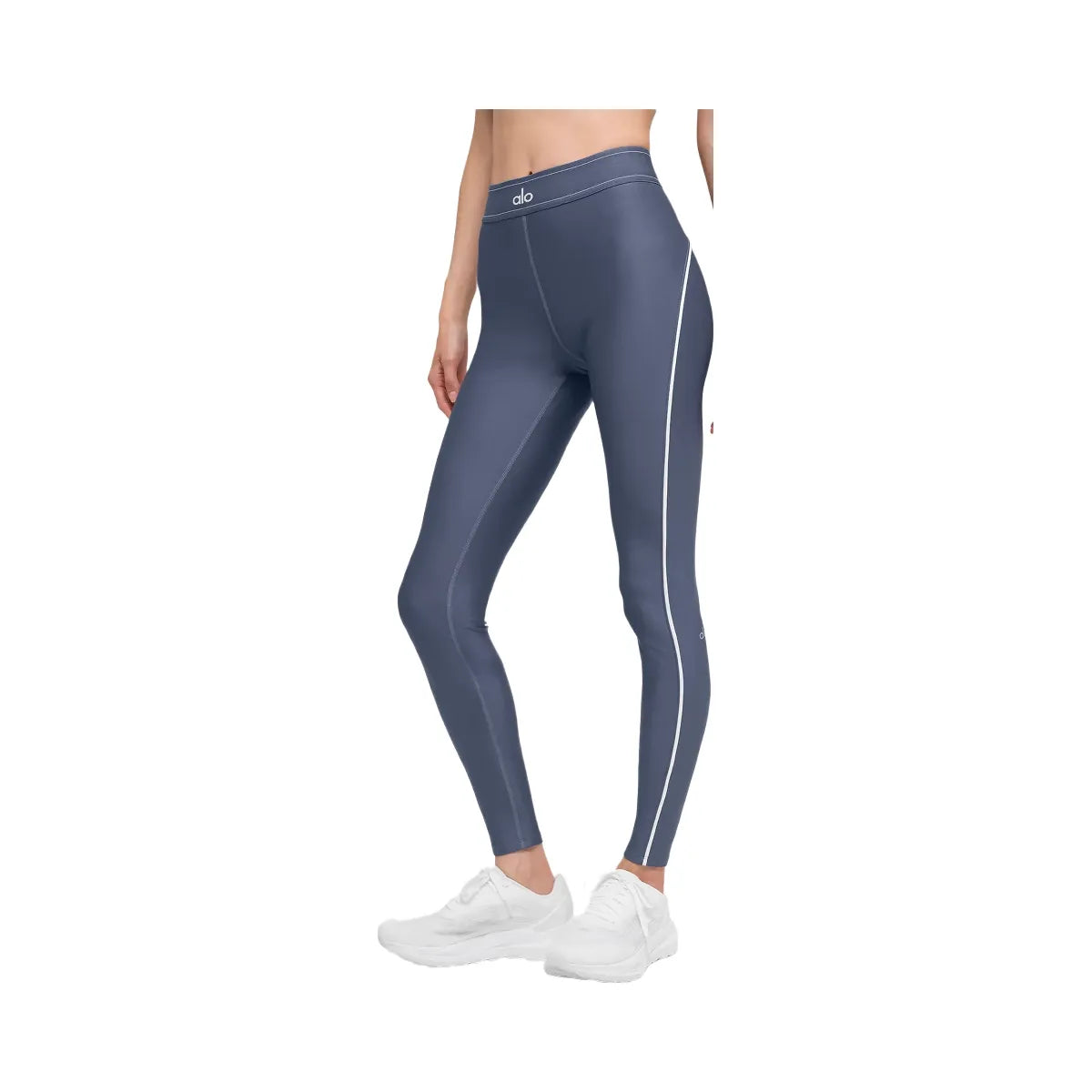 Alo Women's Airlift High-Waist Suit Up Legging - Bluestone/White