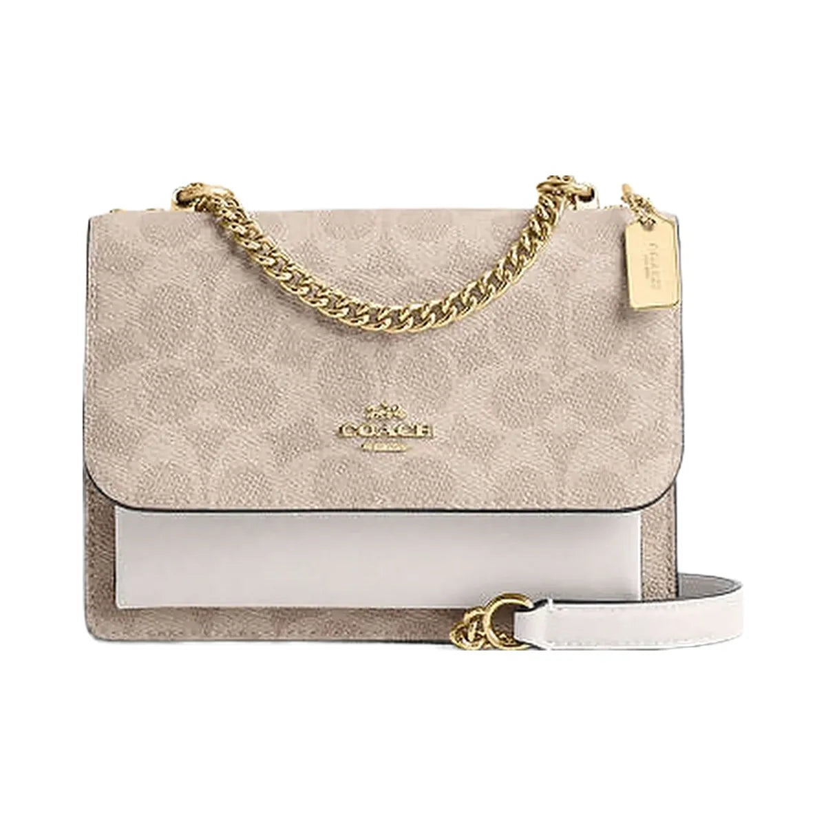 Coach Mini Klare Crossbody Bag In Signature Canvas Signature Canvas-Gold-Sand-Chalk