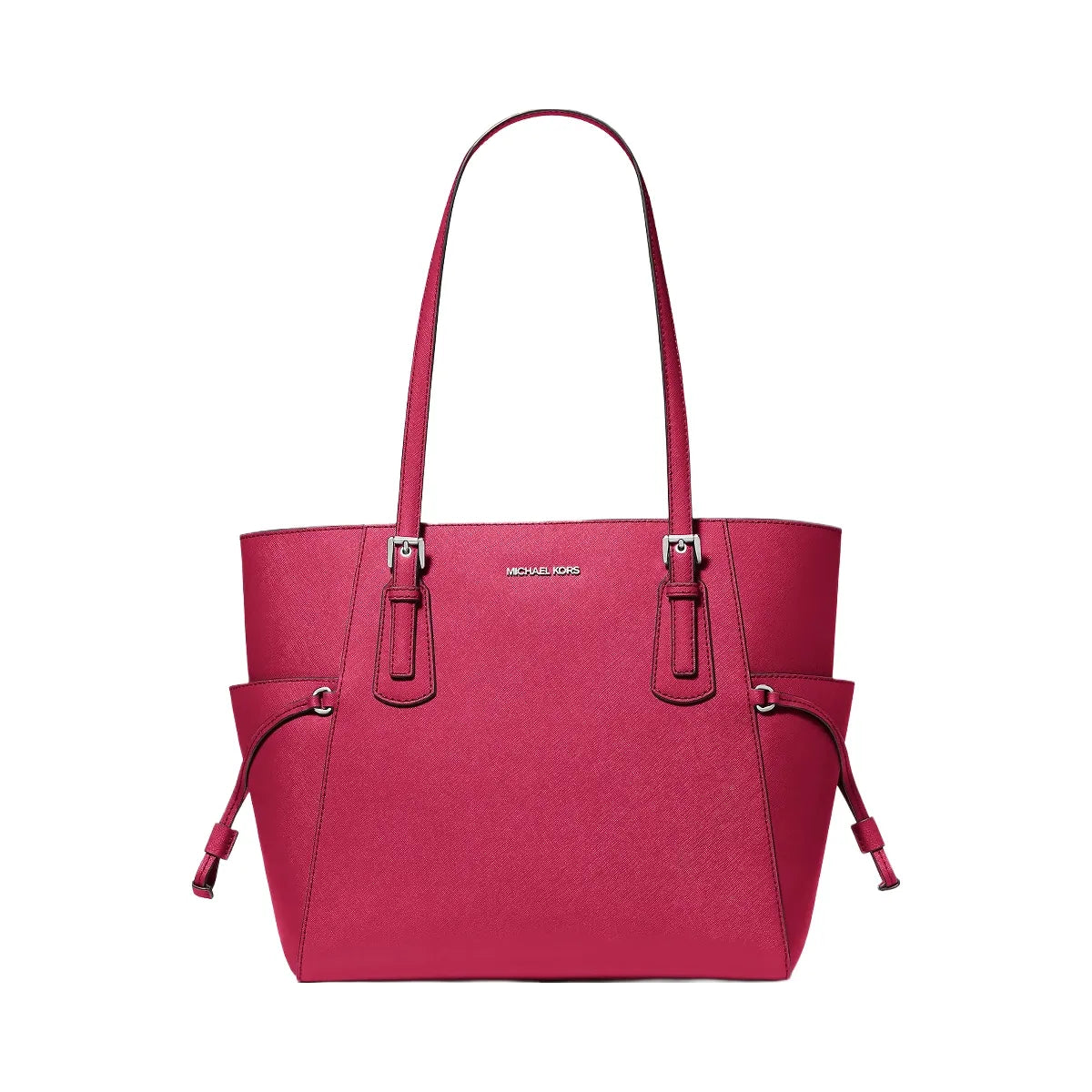 Michael Kors Voyager Large Saffiano Leather Tote Bag Dk Raspberry