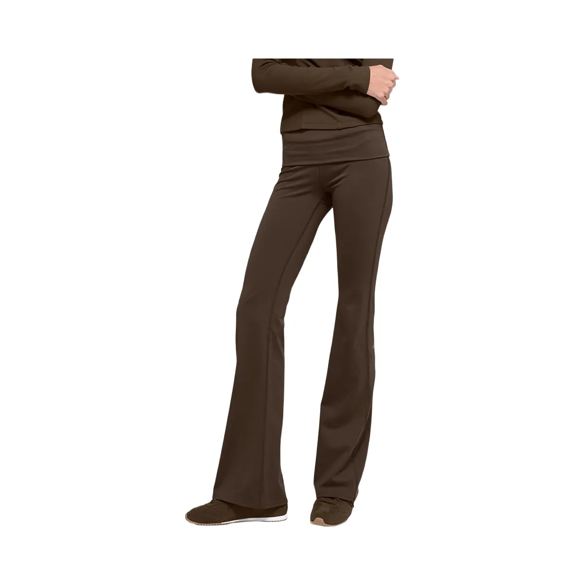 Alo Women's ALO Softsculpt Foldover Flare Legging - Espresso