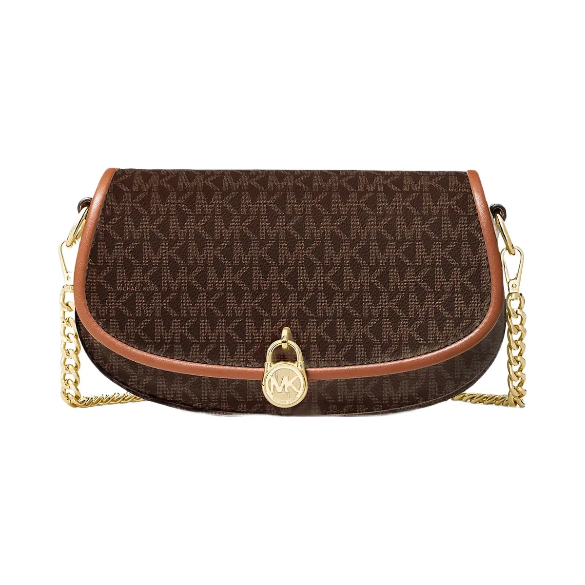 Michael Kors Mila Small Signature Logo Crossbody Bag Brown