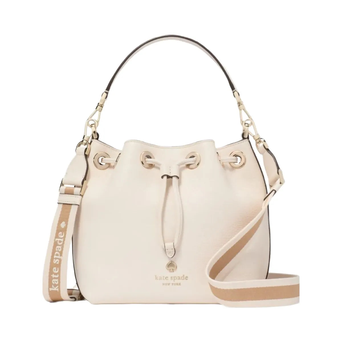 Kate Spade Emma Small Bucket Bag Parchment