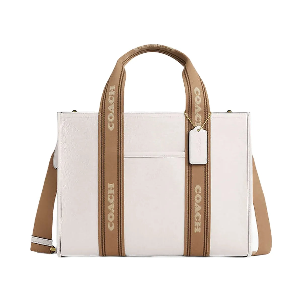 Coach Smith Tote Bag Pebbled Leather-Gold-Chalk Multi