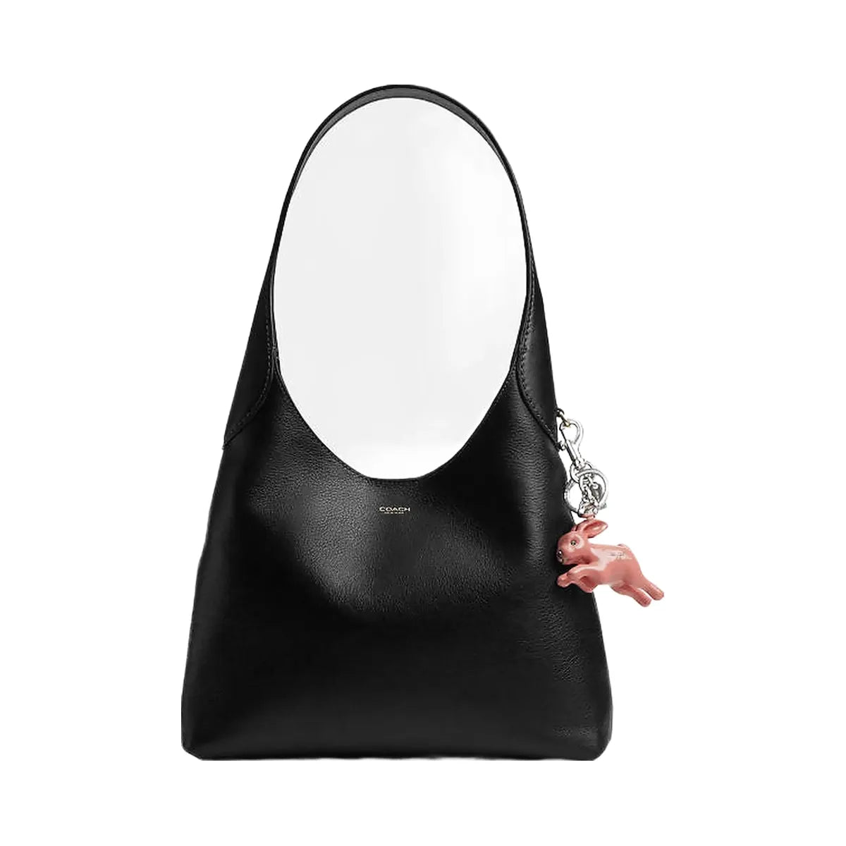 Coach Bunny Bag Charm Silver-Pink