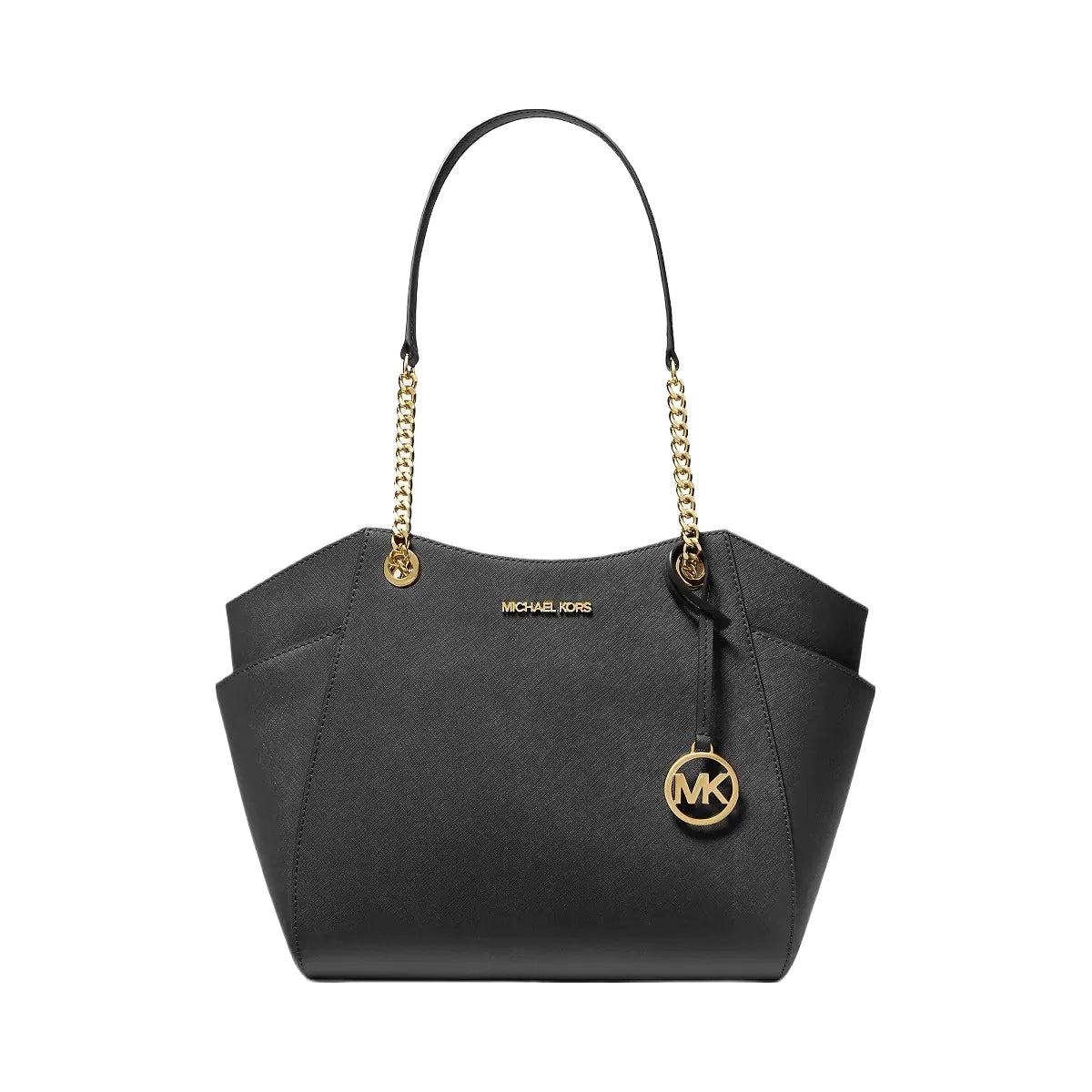 Michael Kors Jet Set Large Saffiano Leather Shoulder Bag Black
