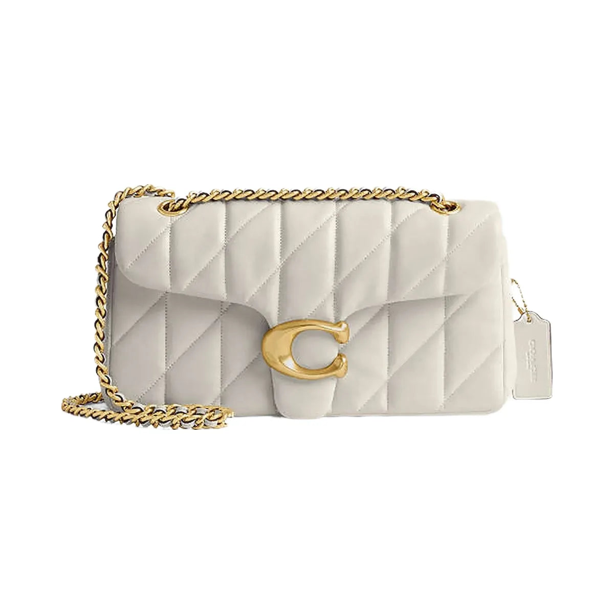 Coach Tabby Shoulder Bag 26 With Pillow Quilting Nappa Leather-Brass-Chalk