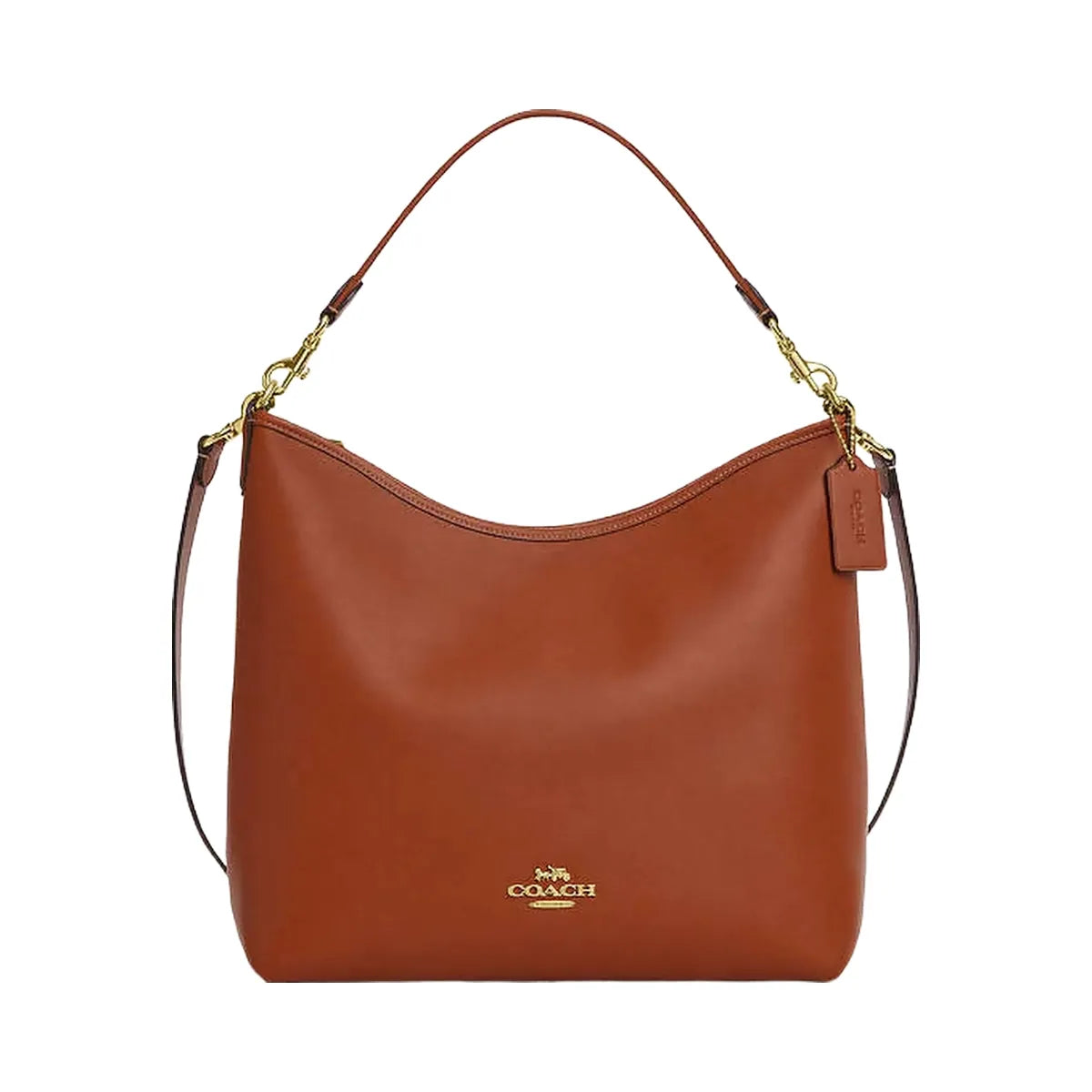 Coach Laurel Large Shoulder Bag Smooth Leather-Gold-Tan