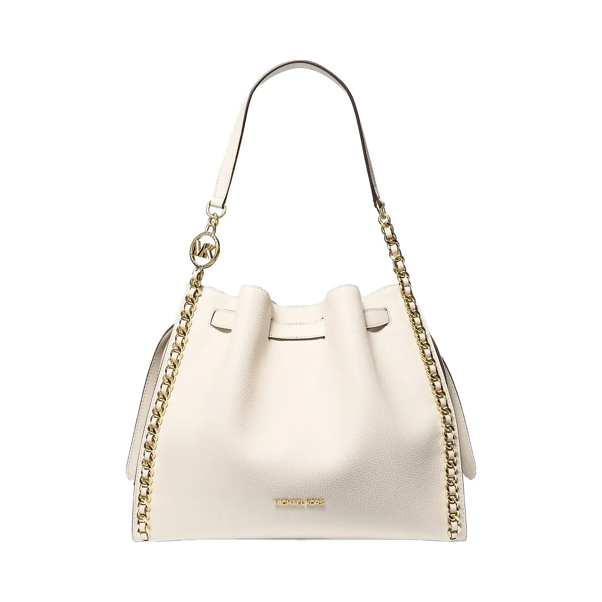 Michael Kors Mina Large Chain Shoulder Bag Lt Cream