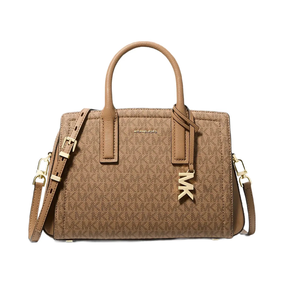 Michael Kors Laila Small Signature Logo Satchel Husk