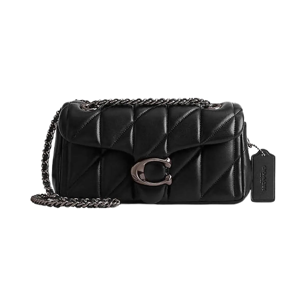 Coach Tabby Shoulder Bag 20 With Pillow Quilting Nappa Leather-Pewter-Black