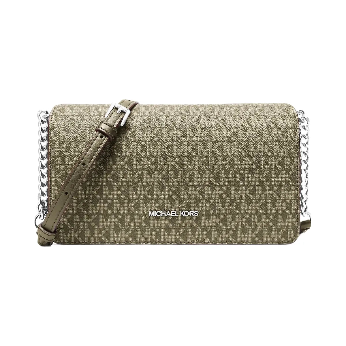 Michael Kors Jet Set Signature Logo Crossbody Bag Olive