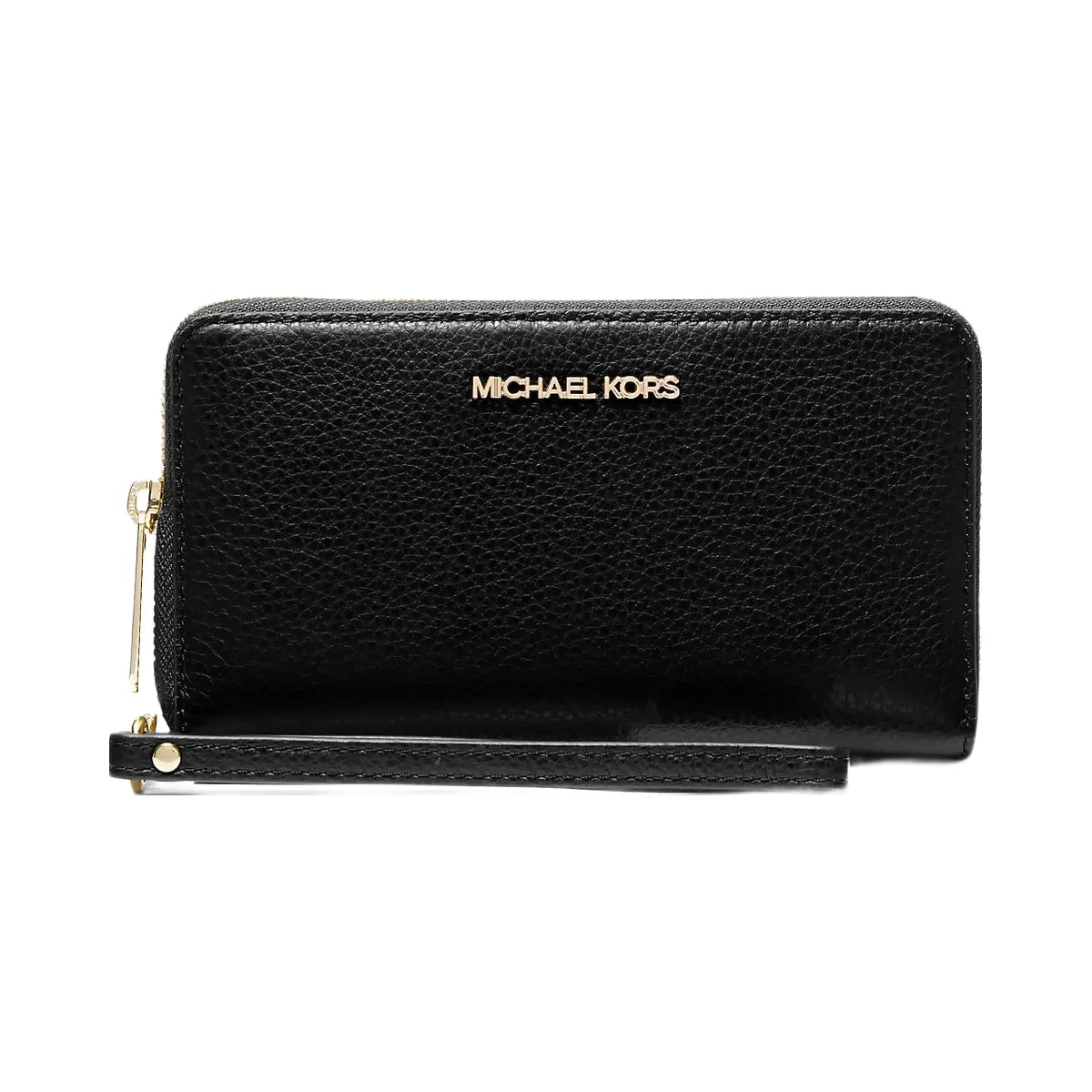 Michael Kors Large Pebbled Leather Smartphone Wristlet Black