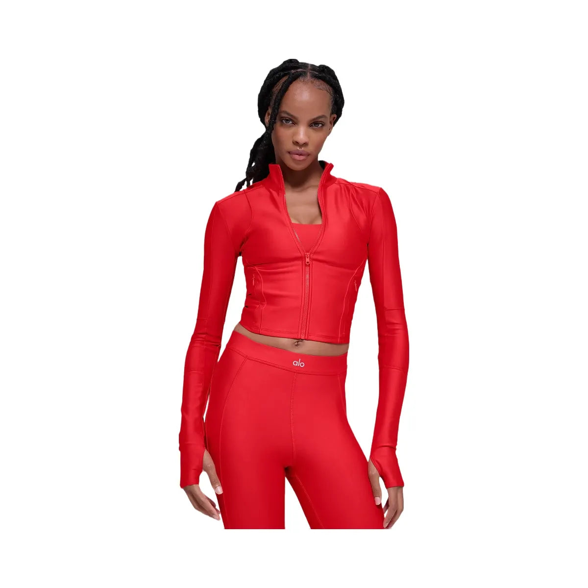 Alo Women's Airlift Ignite Zip Up Jacket - Bright Red