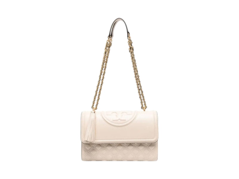 Tory Burch Fleming Convertible Shoulder Bag New Cream