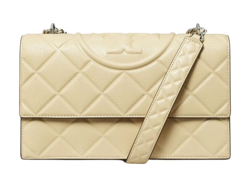 Tory Burch Fleming Convertible Shoulder Bag Vanilla Soft Serve