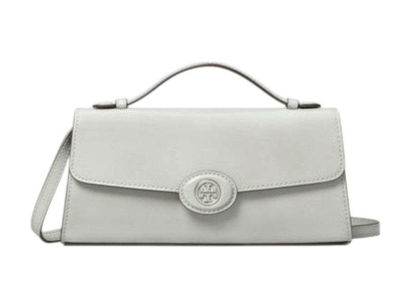 Tory Burch Mini Robinson Spazzolato Crossbody Stone