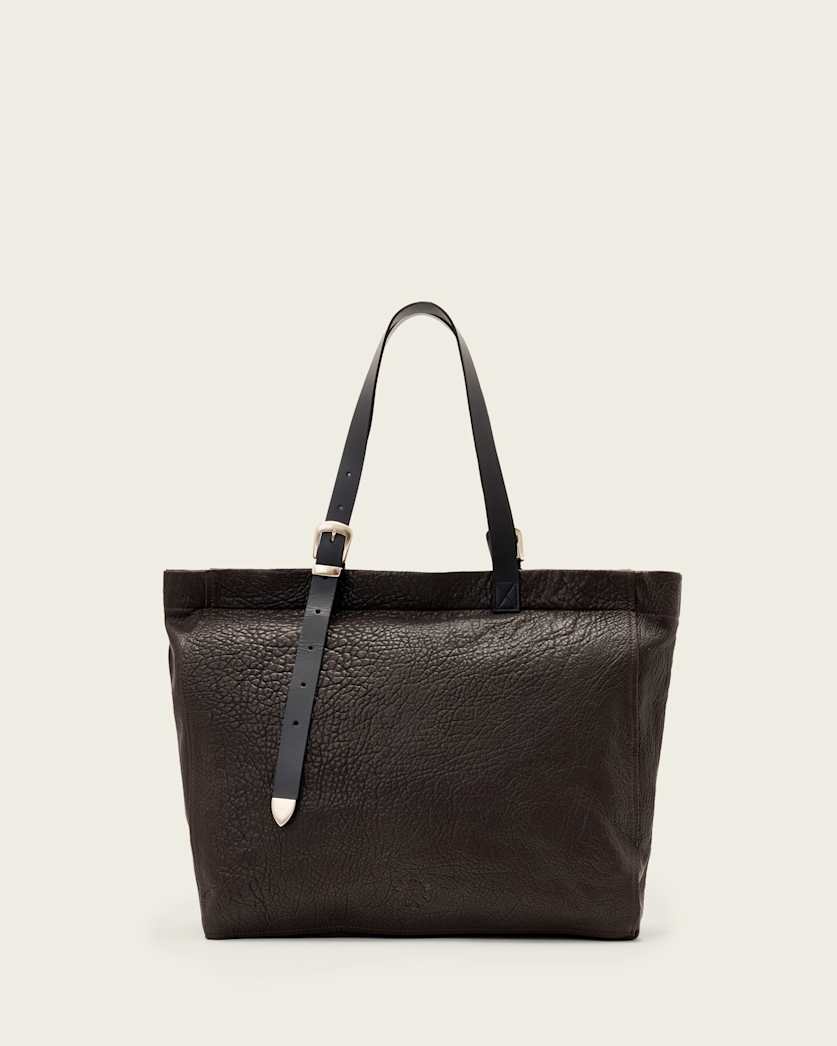 AllSaints Haven Leather Tote Bag Women's Bitter Brown Women's