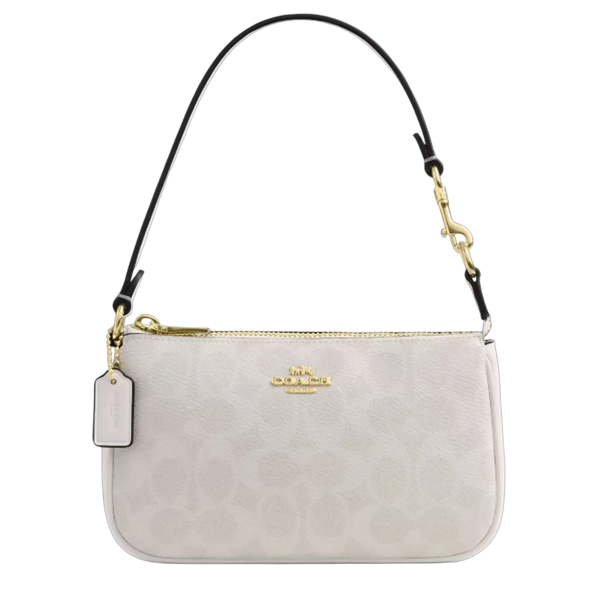 COACH Nolita 19 In Signature Canvas Gold/White/Chalk
