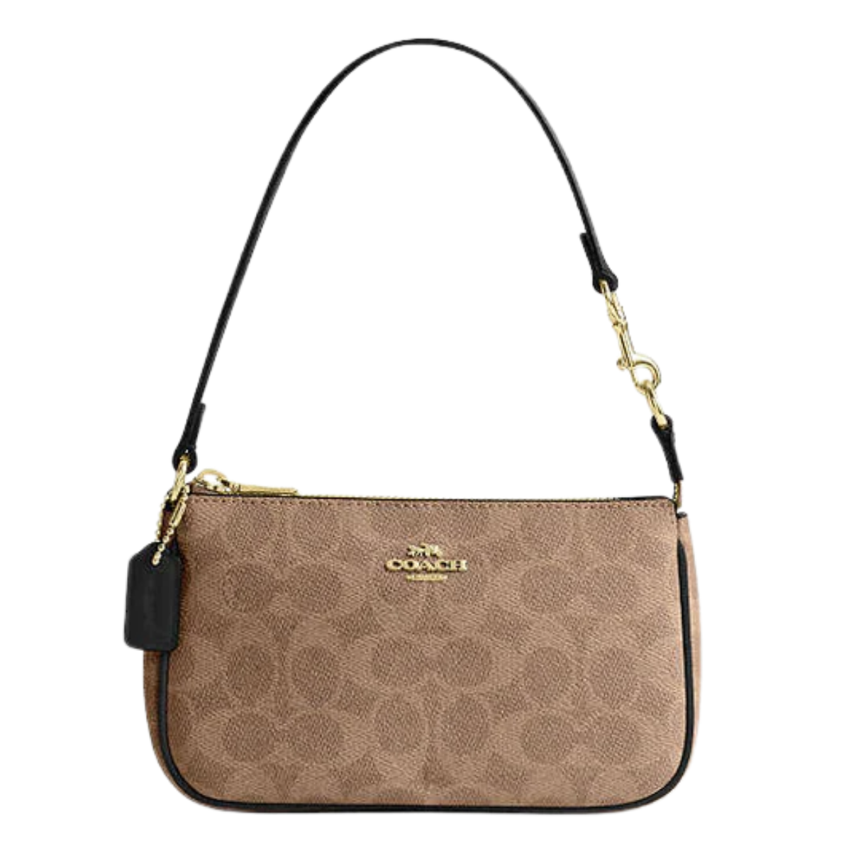 Coach Nolita 19 In Signature Canvas Signature Canvas-Gold-Tan-Black