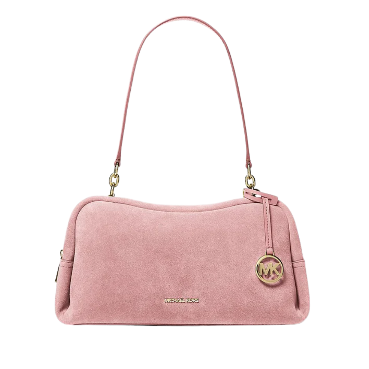 Michael Kors Cecily Medium Suede Shoulder Bag Powder Blush