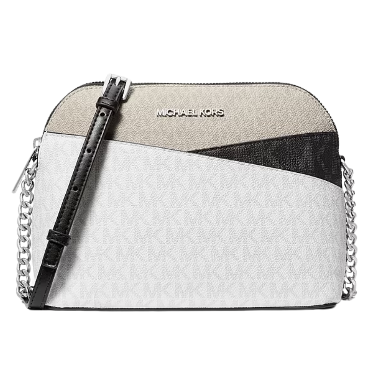 Michael Kors Jet Set Travel Color-Block Signature Logo Crossbody OPWHT MULTI Bag