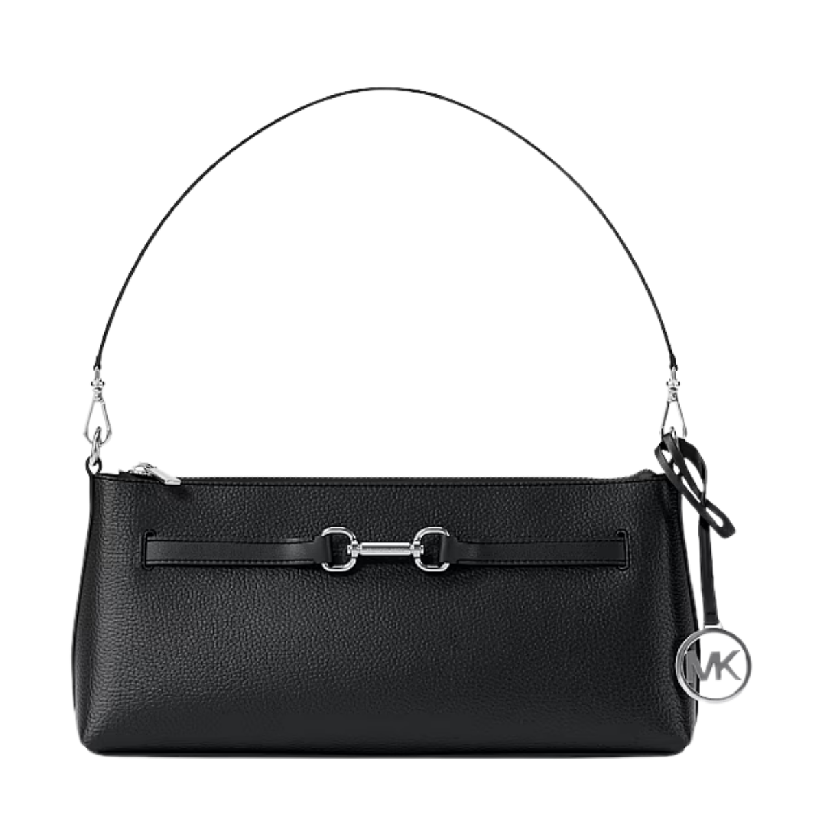 Carson Small Pebbled Leather Convertible Crossbody BLACK Bag
