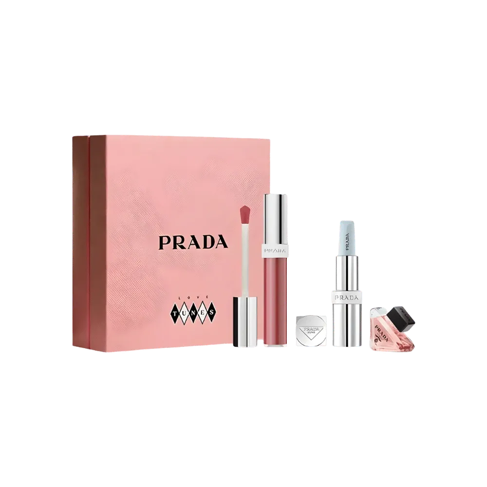 Prada Glass Lip Gloss Blue Lipstick Gift Set 2026 Valentine's Day Limited Edition