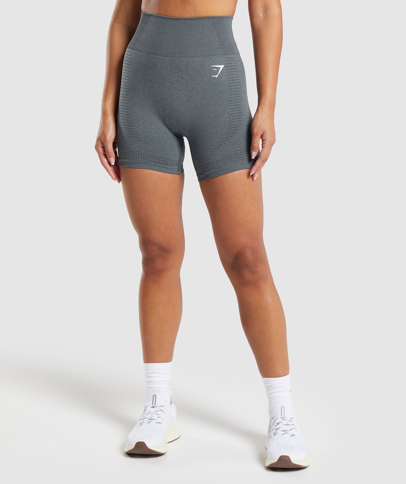 Women's Gymshark Vital Seamless Shorts Strong Grey Marl