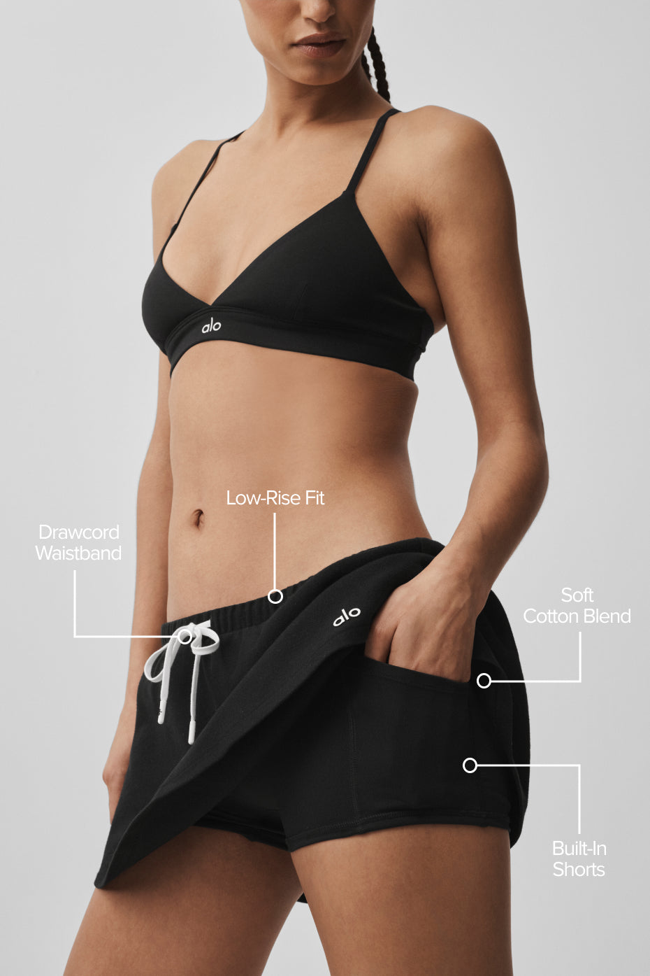 Alo Yoga Women'S Low-Rise Fan Favorite Micro Skirt