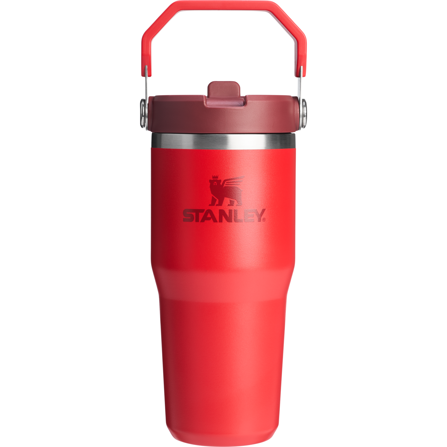 The IceFlow Flip Straw Tumbler | 14 OZ Chili Red