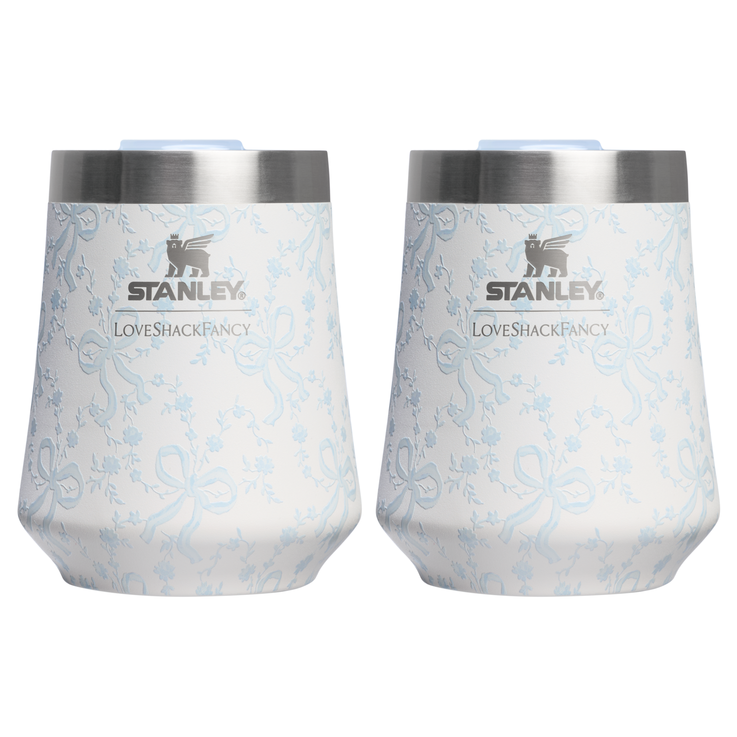 Stanley Stanley 1913 x LoveShackFancy Holiday The Reserve Wine Tumbler Set 2-pack Coquette Bow Winter Ice