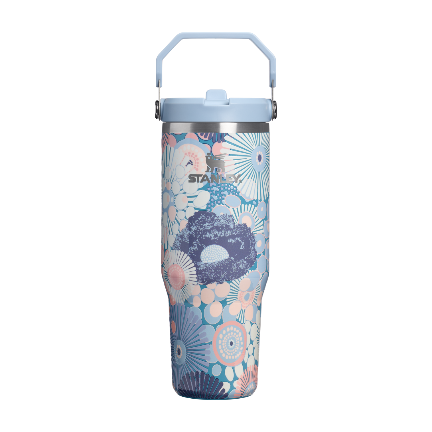 Stanley The IceFlow Flip Straw Tumbler | 30 OZ Blue Dream Wildflower