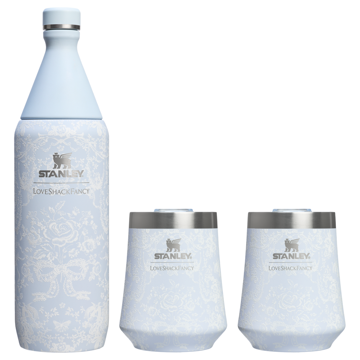 Stanley Stanley 1913 x LoveShackFancy Holiday Reserve All Day Wine Set Toscana Toile Alpine Blue