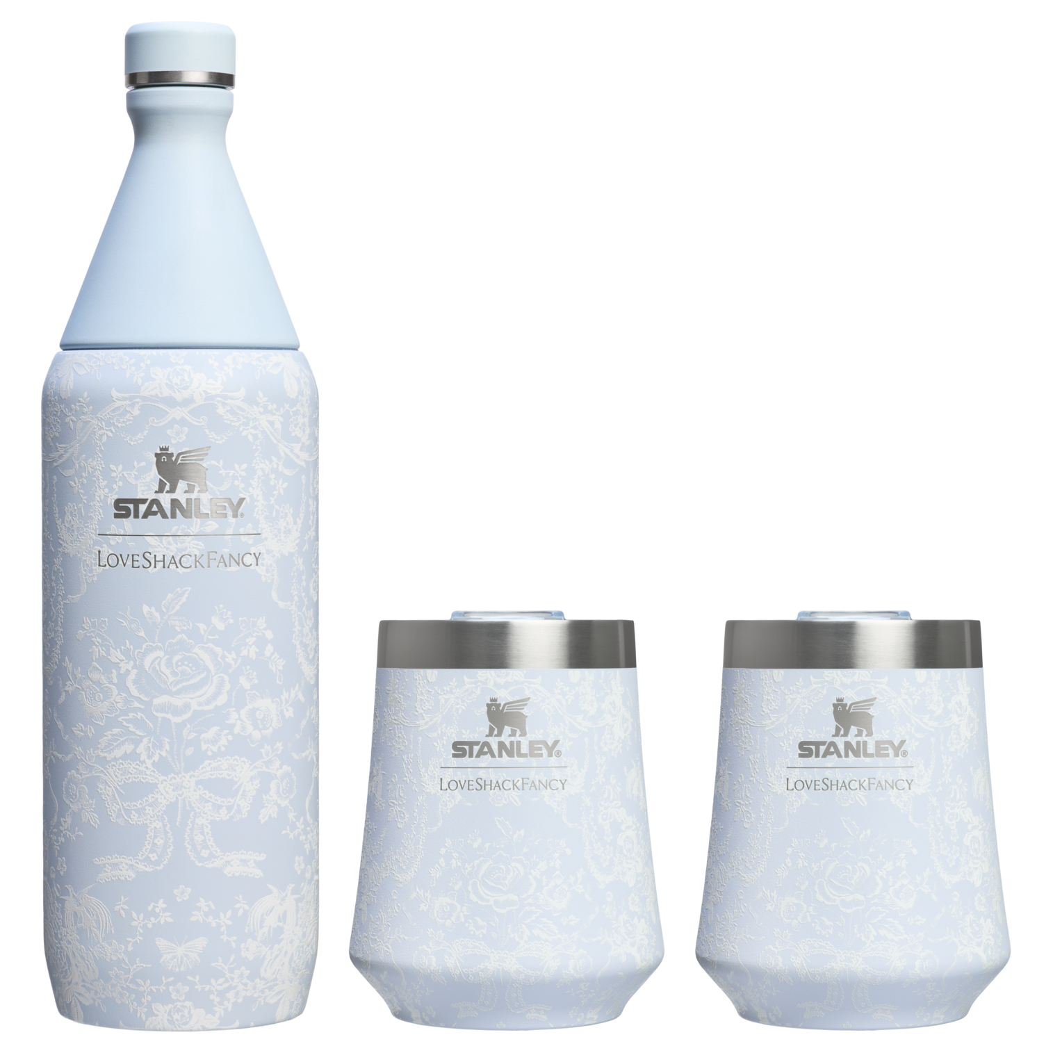 Stanley Stanley 1913 x LoveShackFancy Holiday Reserve All Day Wine Set Toscana Toile Alpine Blue