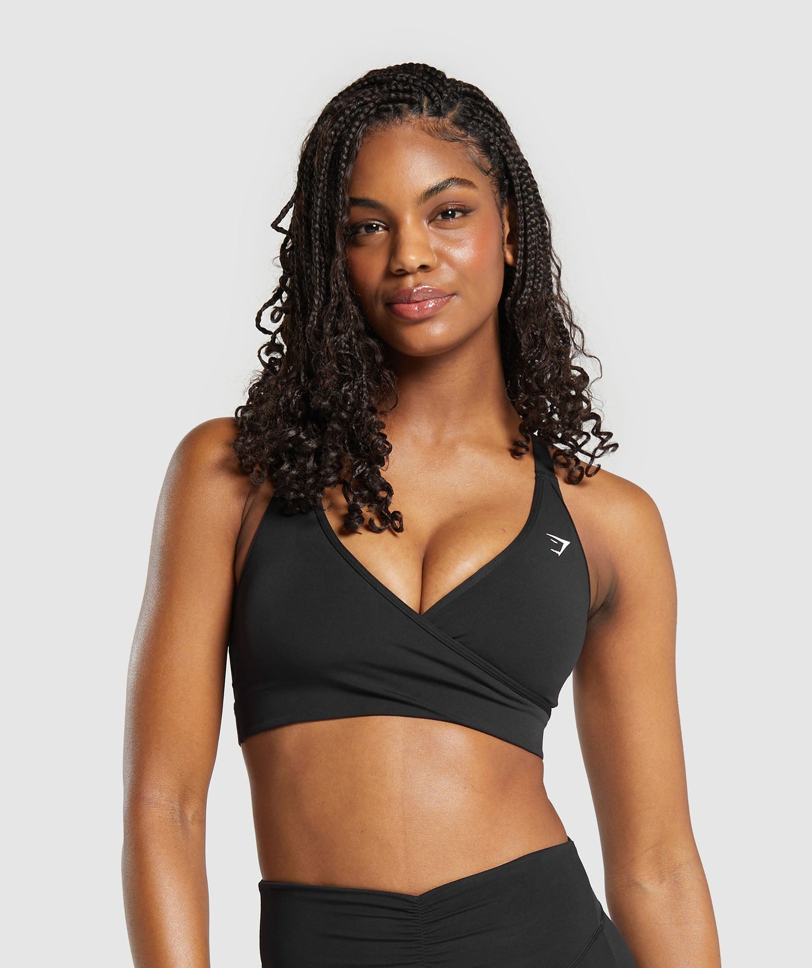 Women's Gymshark Wrap Sports Bra Black