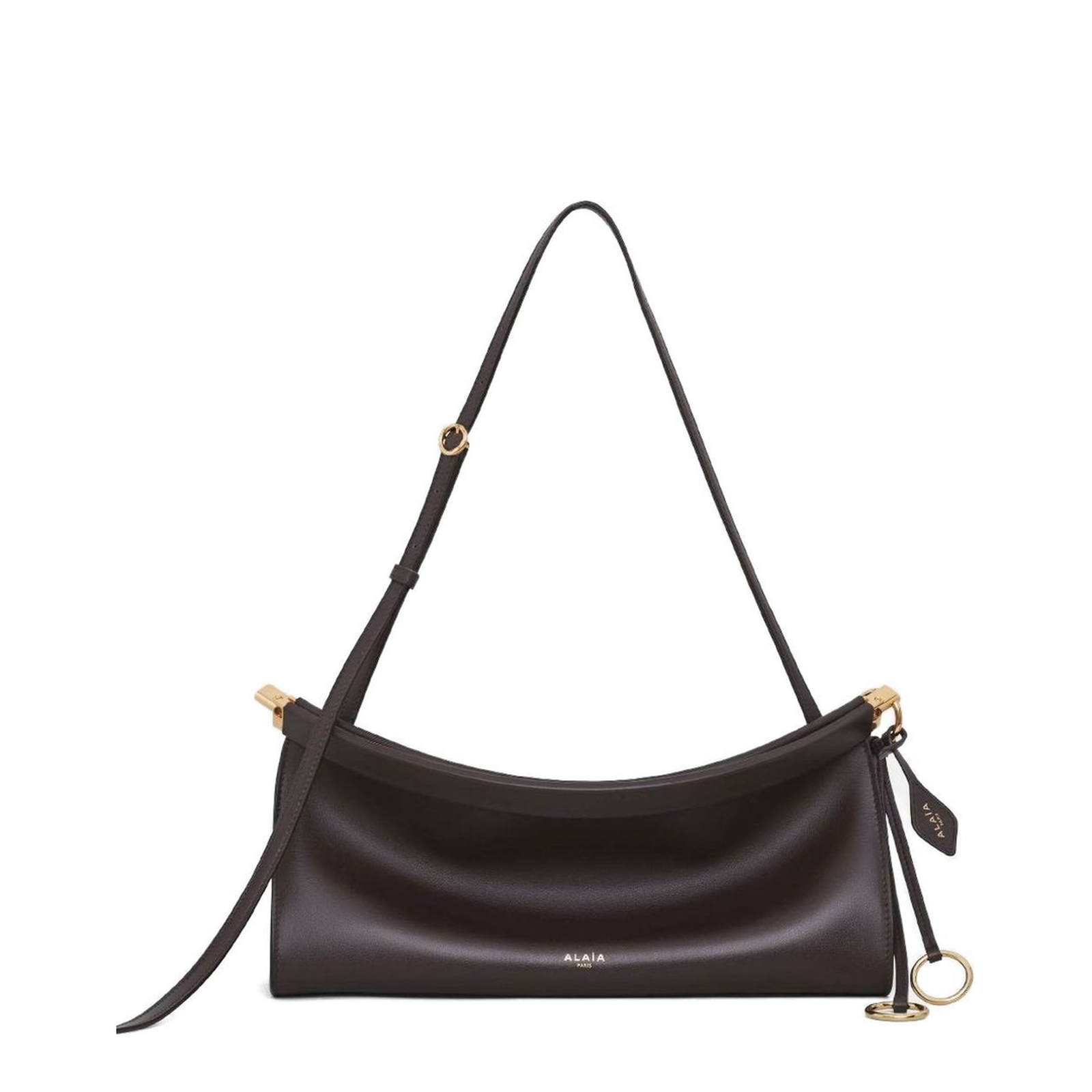 Le Click Medium Calfskin Shoulder Bag - Marron Foncé (Dark Brown)