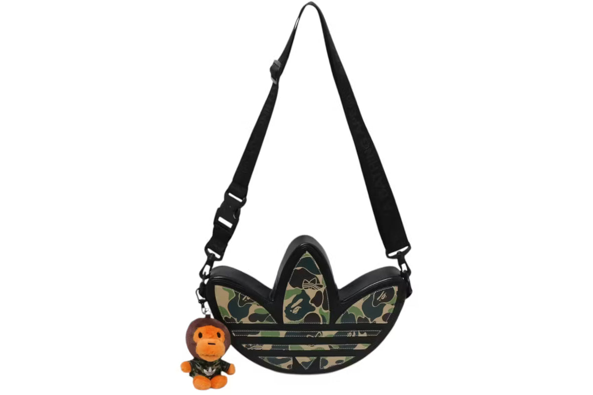 Adidas x BAPE Camo Trefoil Shoulder Bag Black