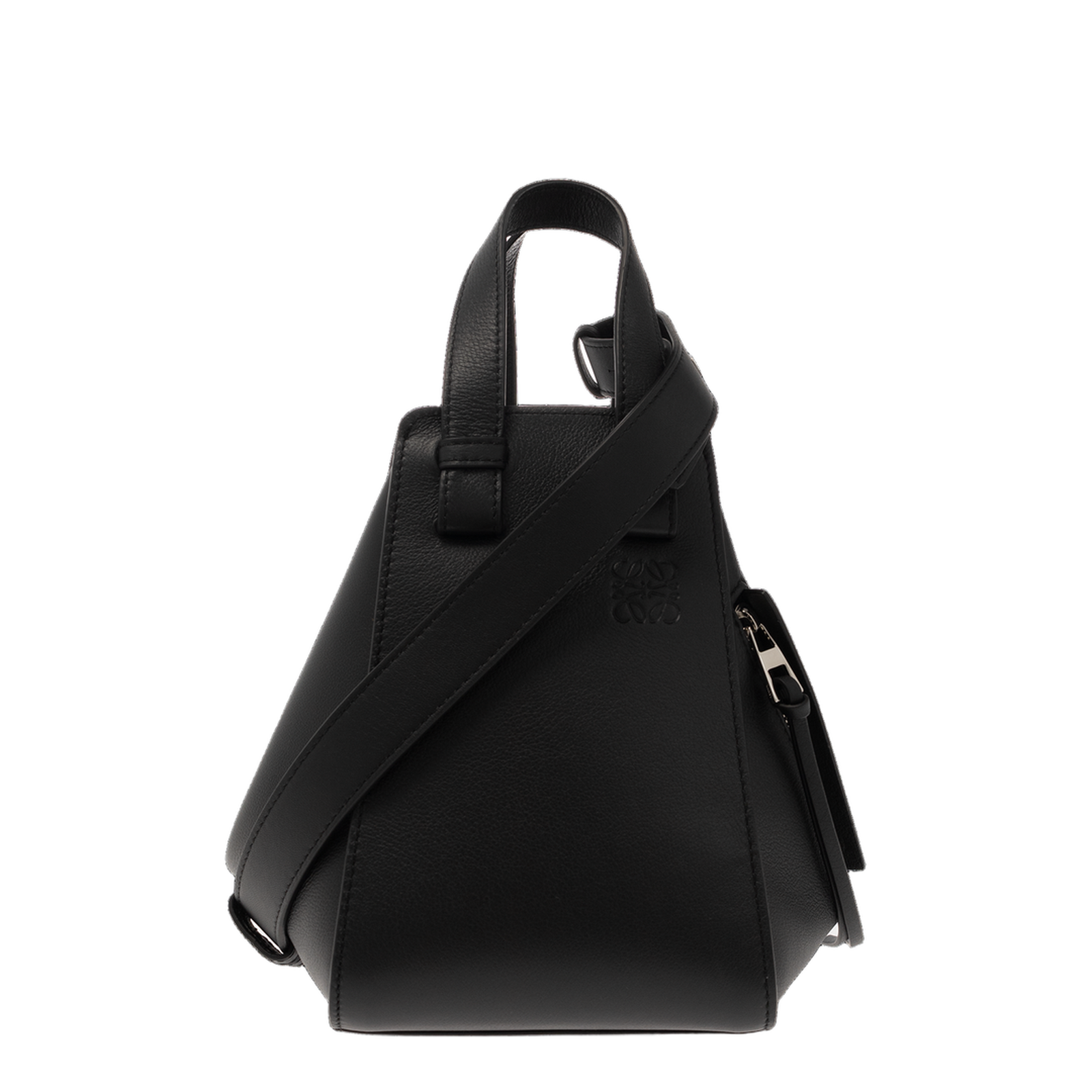 Hammock Leather Shoulder Bag - Black