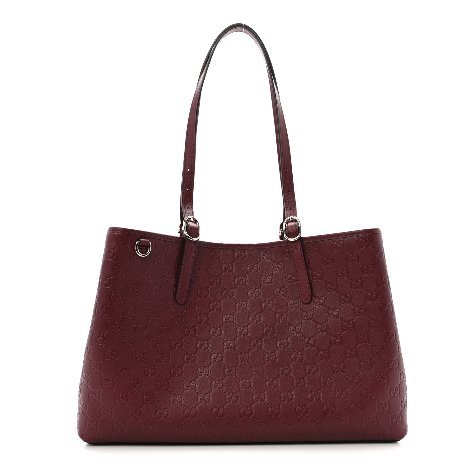 GG Calfskin Embossed Calfskin Large Tote Bag Rose Ancora