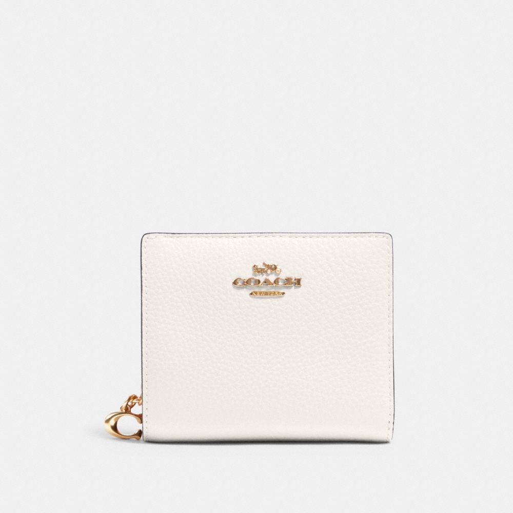 Coach Snap Wallet Gold Chalk