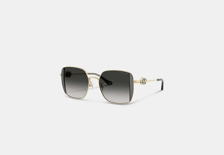 Horse And Carriage Metal Oversized Square Sunglasses