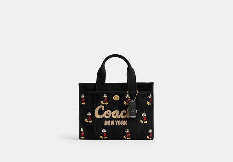 Disney X Coach Cargo Tote Bag 26 With Mickey Mouse In Regenerative Cotton Canvas