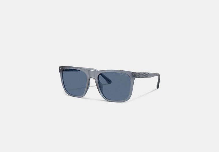 C Hardware Textured Temple Square Sunglasses