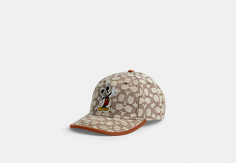 Disney X Coach Signature Baseball Hat With Mickey Mouse