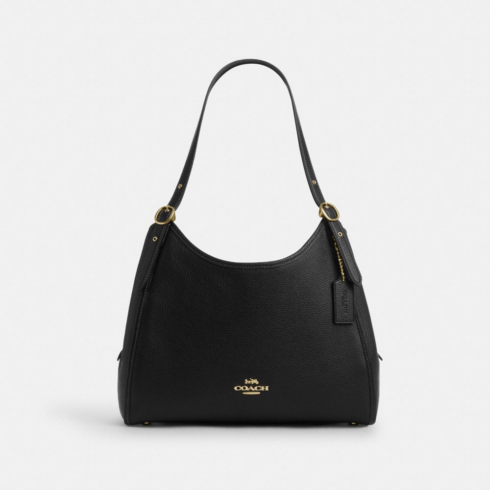 Coach Erin Shoulder Bag Gold Black