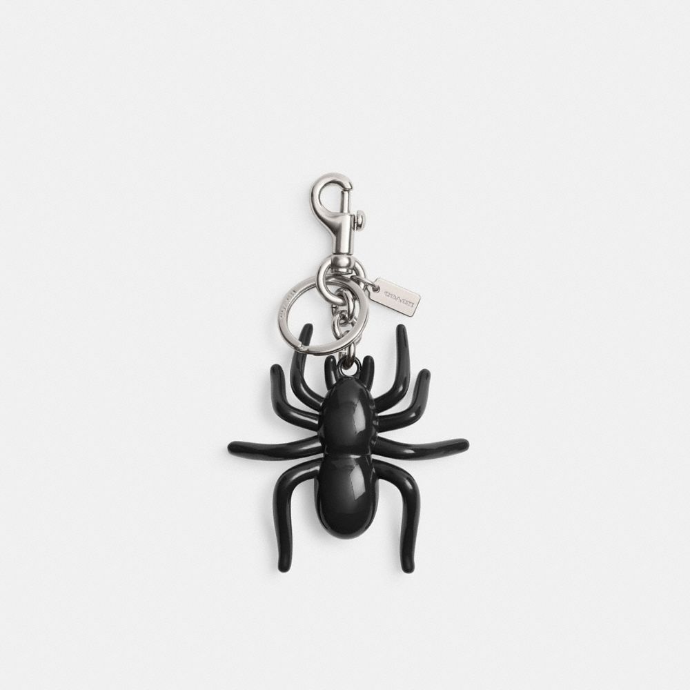 Coach Spider Bag Charm Silver Black