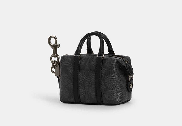 Mini Trekker Bag Charm In Signature Canvas